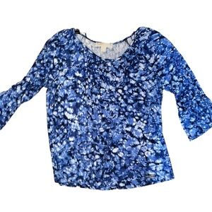 Michael Kors size M Blue Patterned Women's Top